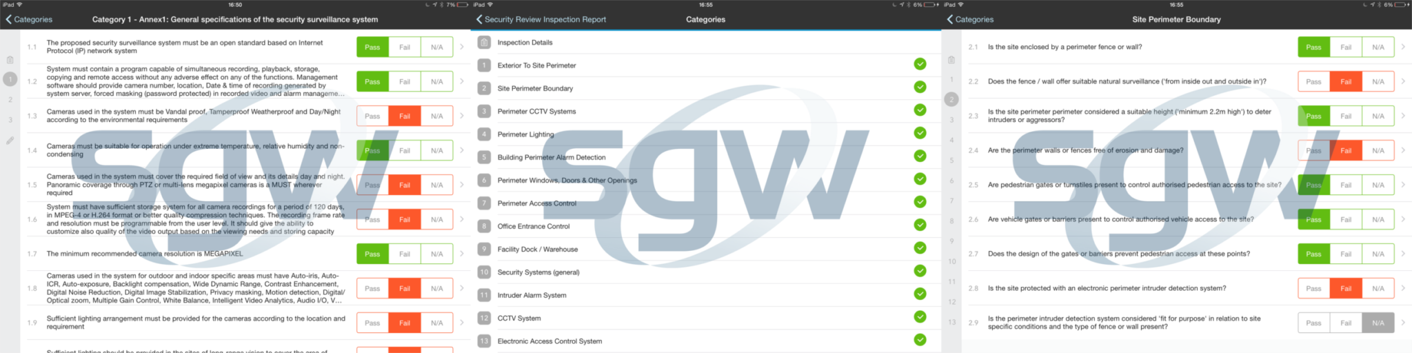 SGW ipad survey tool